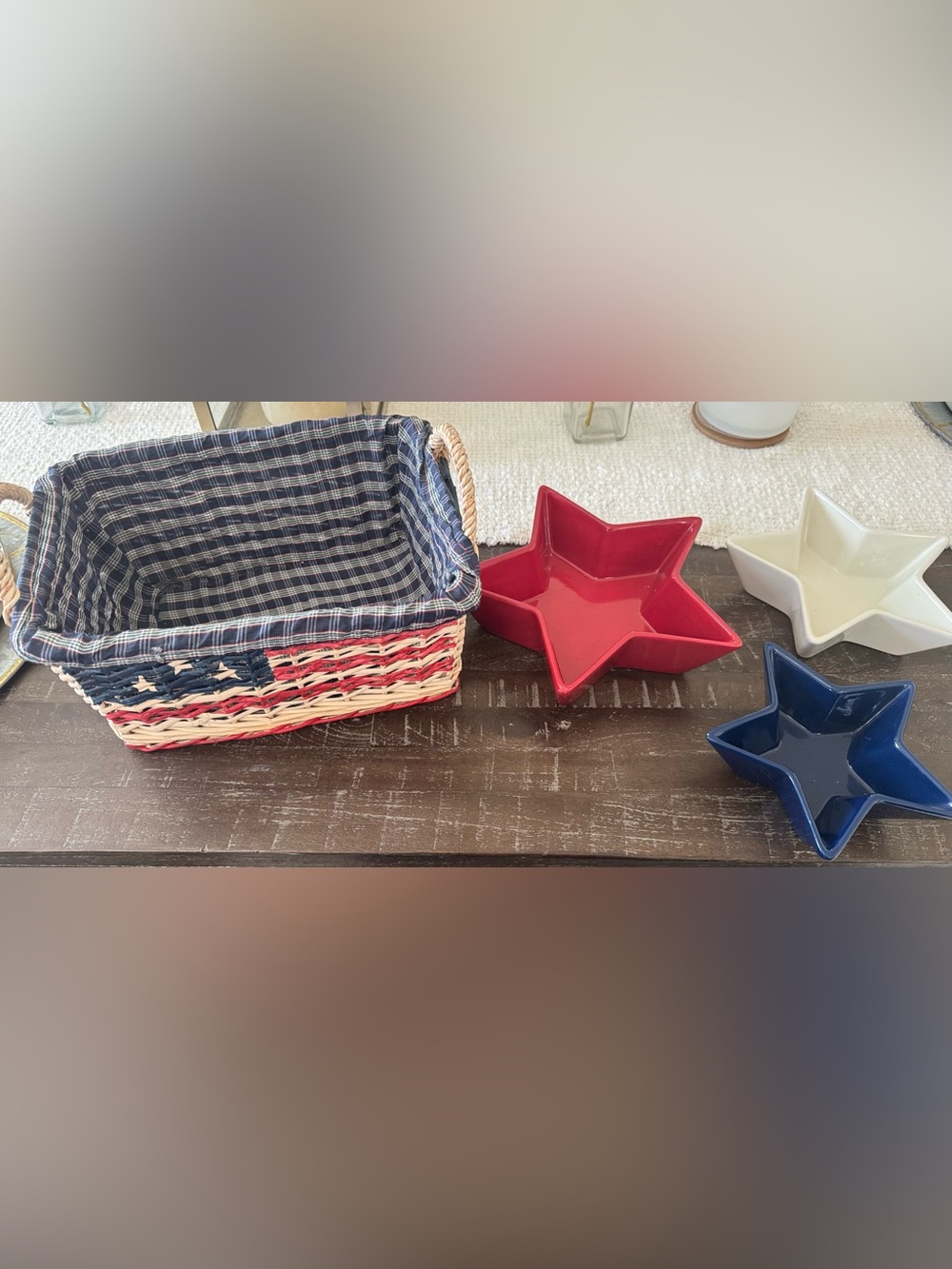 Patriotic Bowls and Basket
